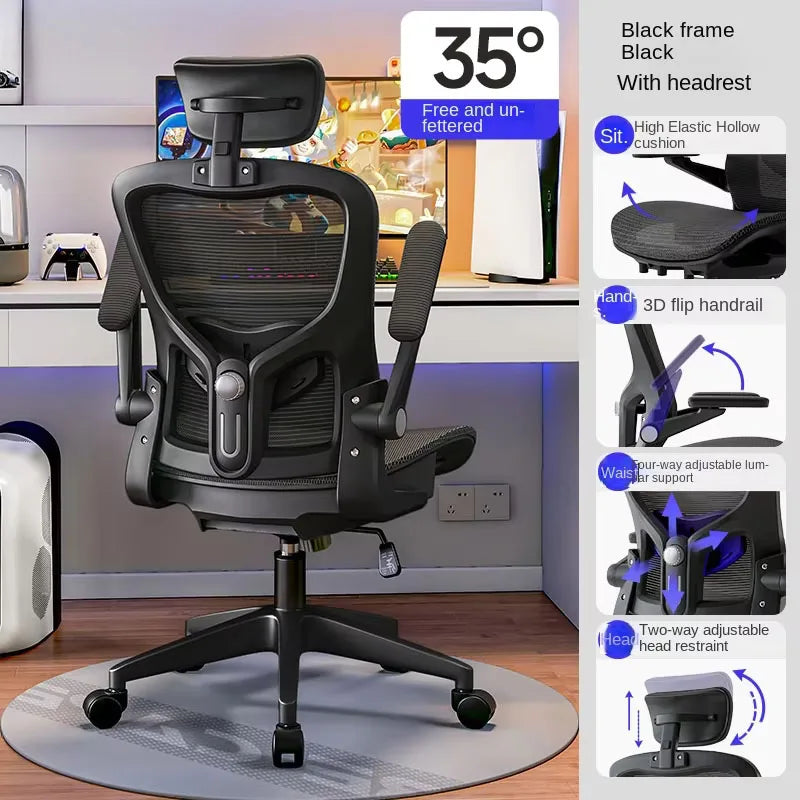 UVR Mesh Ergonomic Office Chair Adjustable Swivel Computer Chair with Armrests, Comfortable Executive Gaming Chair, Lift Recliner Desk Chair