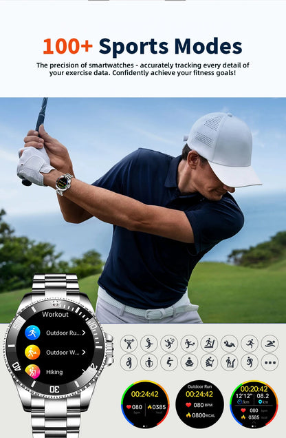 LIGE 2026 Smartwatch for Men  1.27" HD Display, Bluetooth Calling, IP68 Waterproof, Heart Rate & Fitness Monitor
