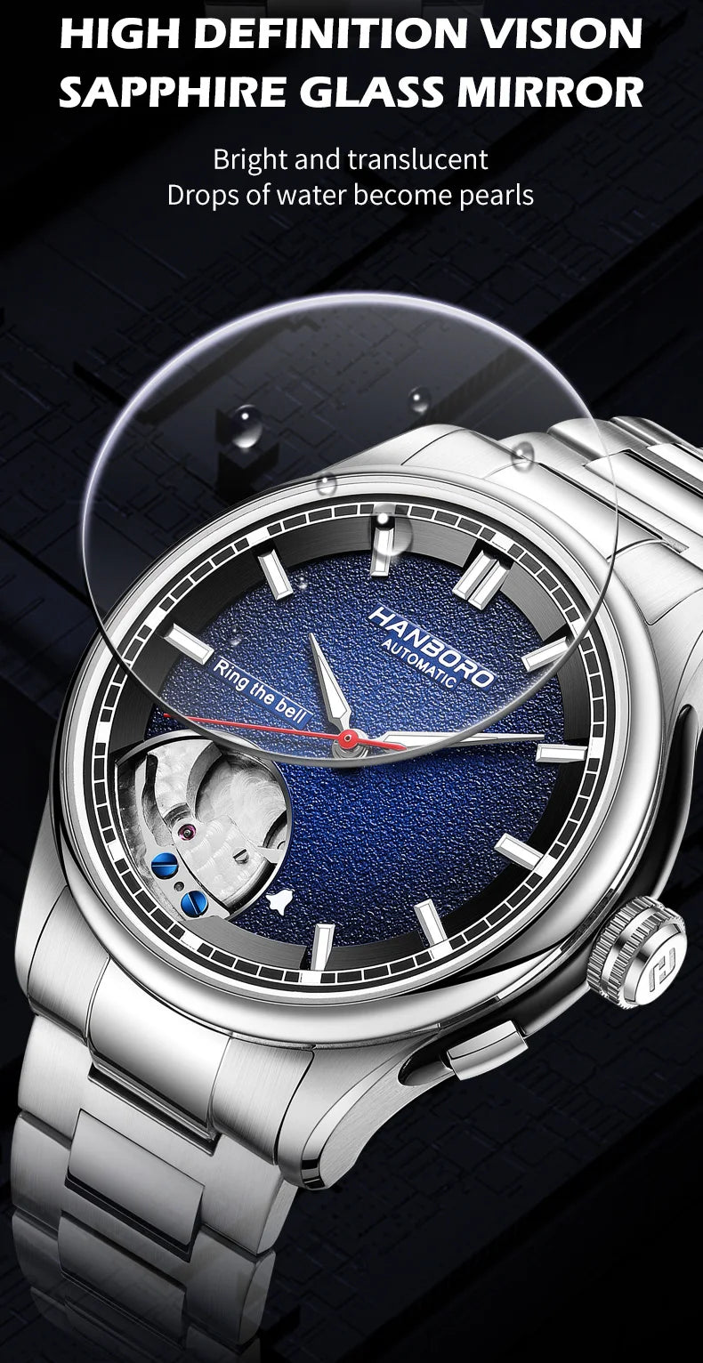 HANBORO Chime Series Modified Movement Men's Personalized Automatic Mechanical Watch