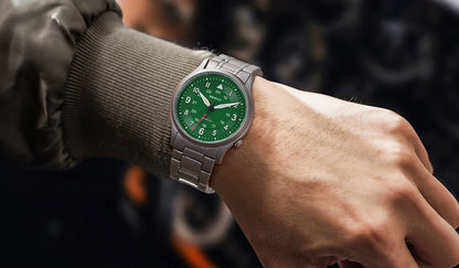 BERNY Titanium Watches for Men Classic Mens Field Watch Easy Read Outdoor Quartz Wristwatch Super Luminous Sapphire 5ATM