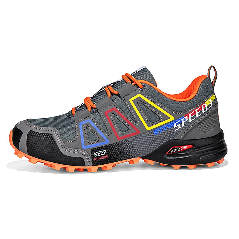 Men Waterproof Hiking Shoes Wear-Resistant Outdoor Shoes Leather Hiking Hunting Tactical Sports Shoes Men
