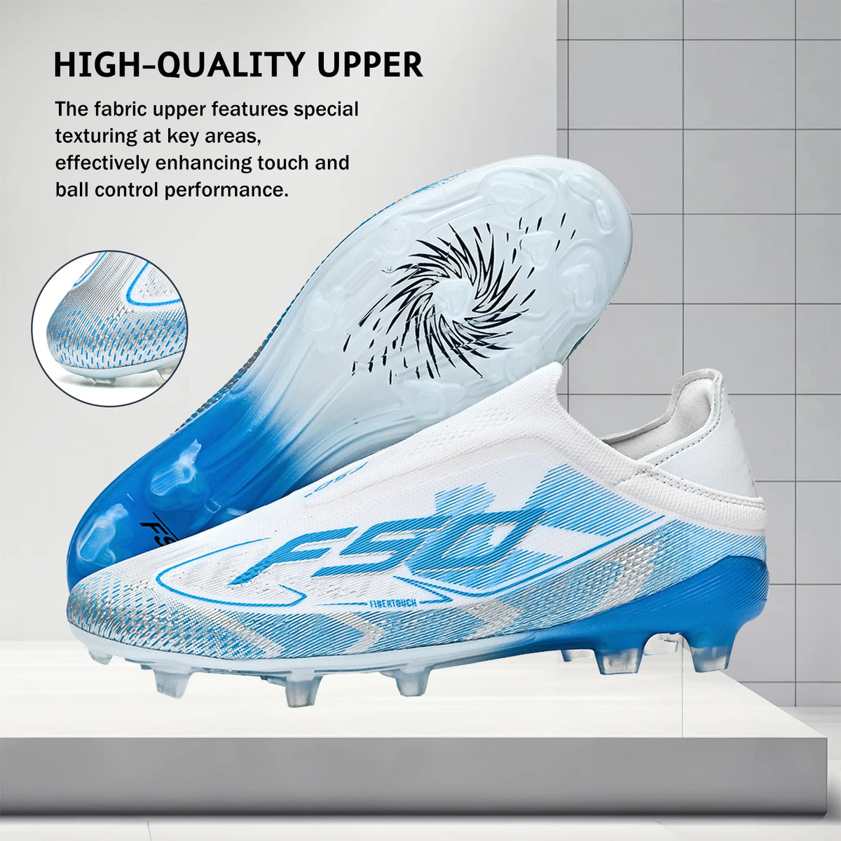 AG/FG Firm Ground Soccer Cleats for Men Women Kids Youth PU Fabric Rubber Sole Non-Slip Wear-Resistant Training Boots