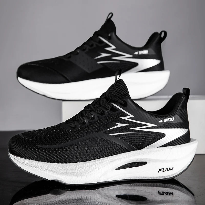 Men Sports Running Shoes Marathon Air Cushion Breathable Lightweight Comfortable Women Outdoor Athletic Sneakers Jogging Tenis
