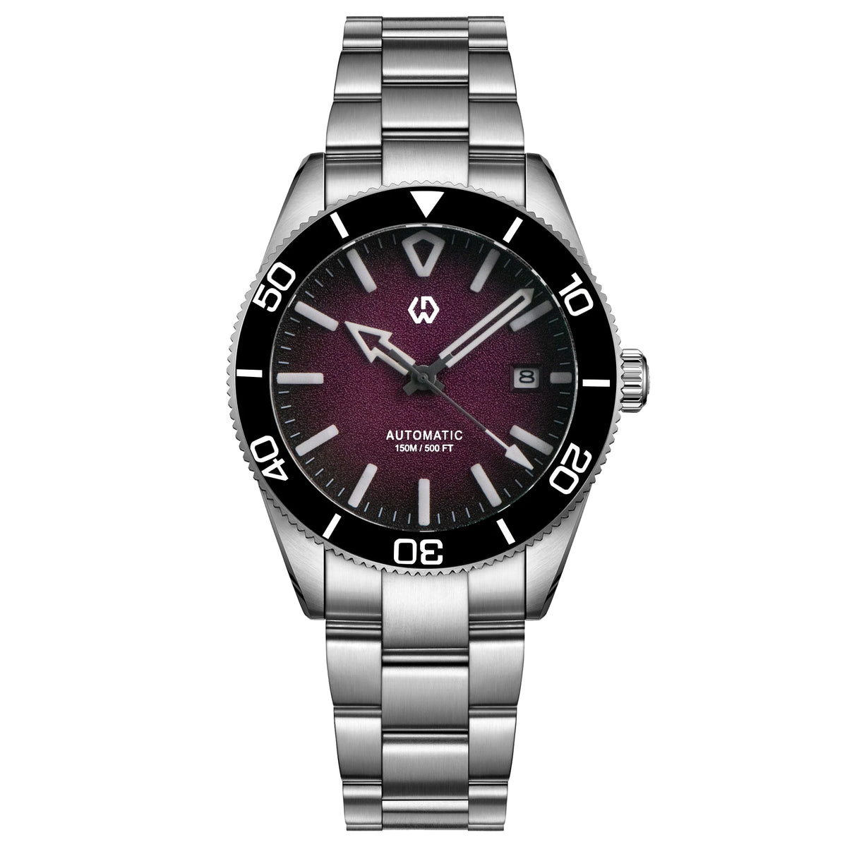 Upgraded Model Men's Automatic Watch Mechanical 3D Dimensional Luminous Watch Needle Ceramic Bezel 150 Meters Waterproof Diving