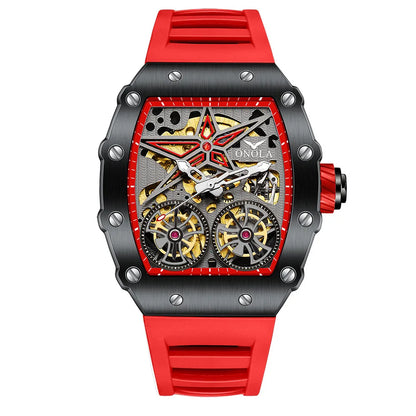 ONOLA Men’s Luxury Automatic Mechanical Watch  Hollow Skeleton Dial & Waterproof Design