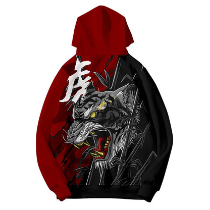 3D tištěné oblečení k čínskému novému roku – pánské mikiny s kapucí pro děti, módní mikina s motivem draka, cool streetwearový top
