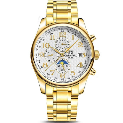 Reloj mecánico automático para hombre en acero inoxidable Case Shape: Redondo Case
