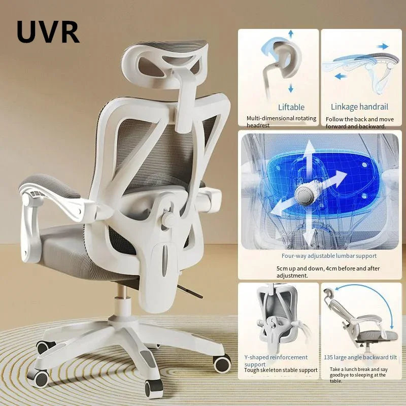 UVR Ergonomic Gaming Computer Chair Breathable Mesh Office Chair with Adjustable Armrest, Swivel Executive Desk Chair for Home Office & Work