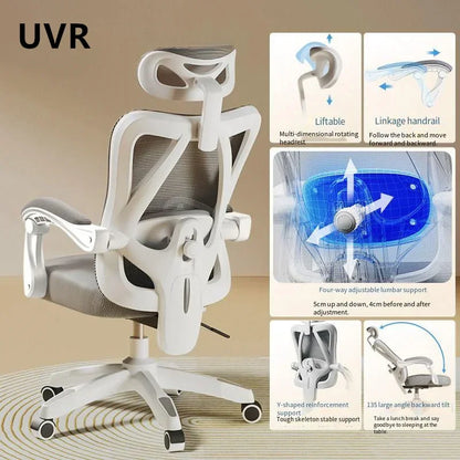 UVR Ergonomic Gaming Computer Chair Breathable Mesh Office Chair with Adjustable Armrest, Swivel Executive Desk Chair for Home Office & Work