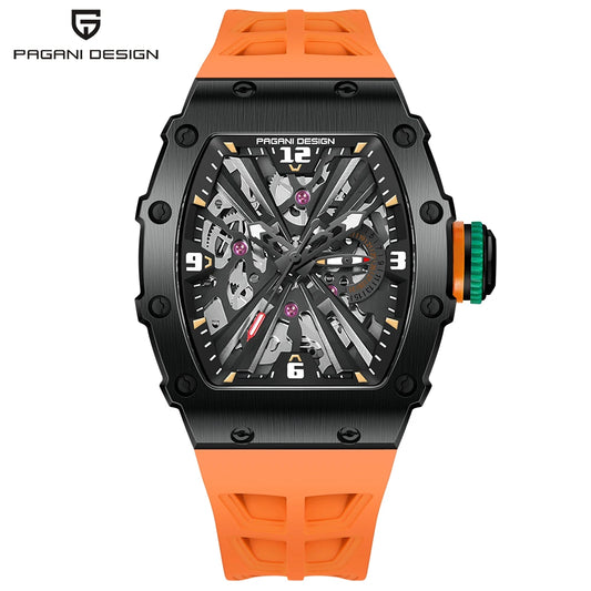 PAGANI DESIGN PD1738 Men Quartz Watches 42MM VH65 Black Case Sapphire Stainless Steel 50M Waterproof Wristwatch Watch for Men