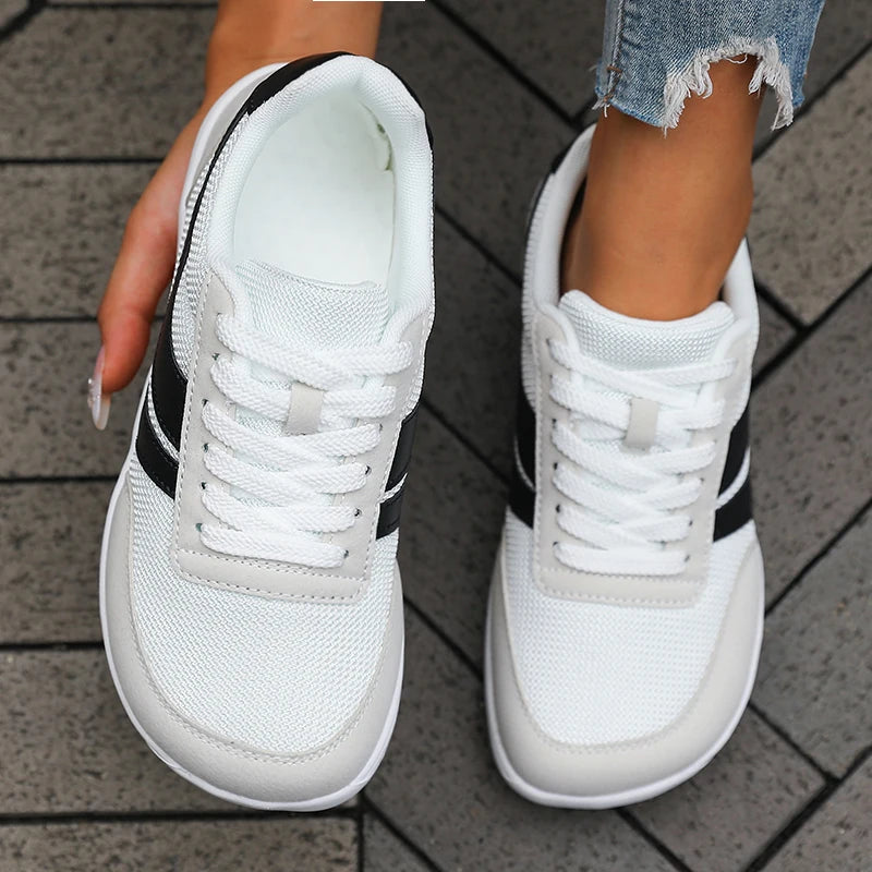 Women's Shoes Sneakers Wide Toe Barefoot Casual Wide Last Fashionable Canvas Black Flat Board Shoes Breathable Mesh Men's Shoes