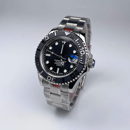 YM Style 40mm Men’s Automatic Watch Sapphire Crystal, Luminous Dial & Rotating Bezel with Jubilee Bracelet