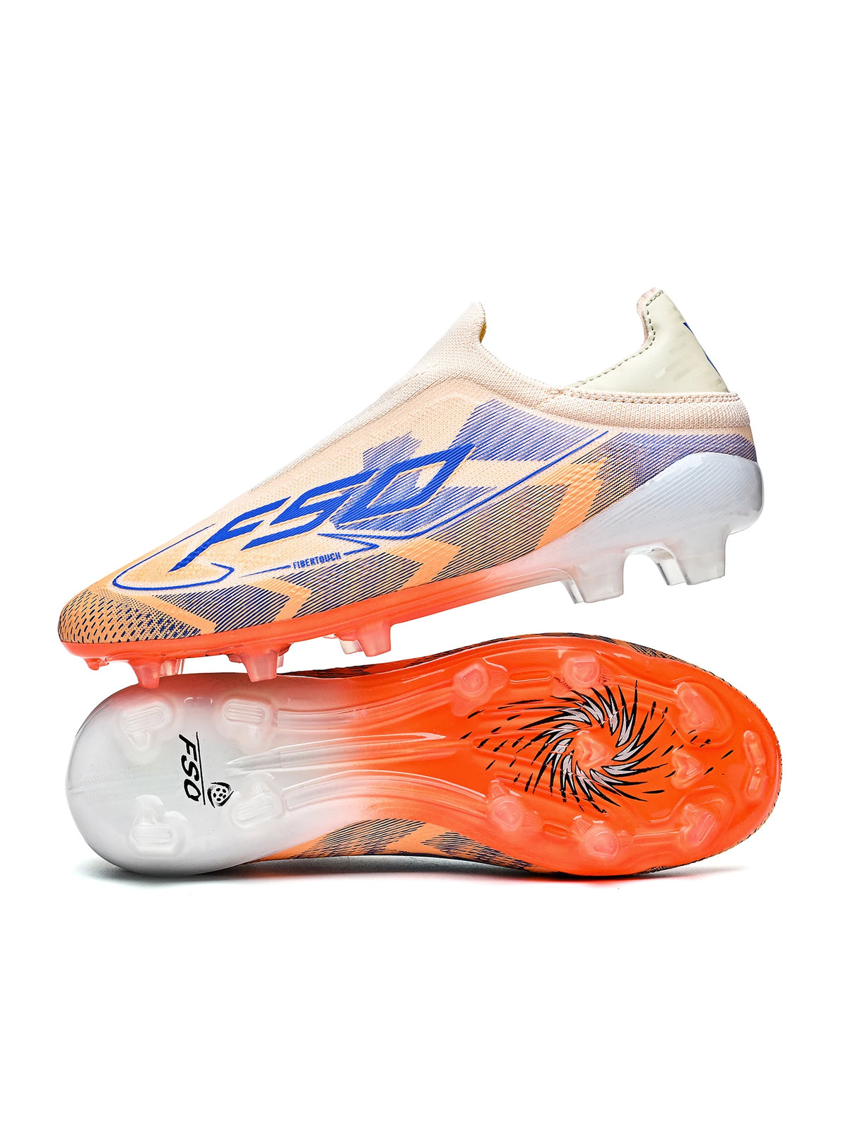 Classic AG/FG football shoes，TPU Wear-resisting Long Studs，PU Mixed Fabric Upper，Non-slip Comfortable for Kids Outdoor Football