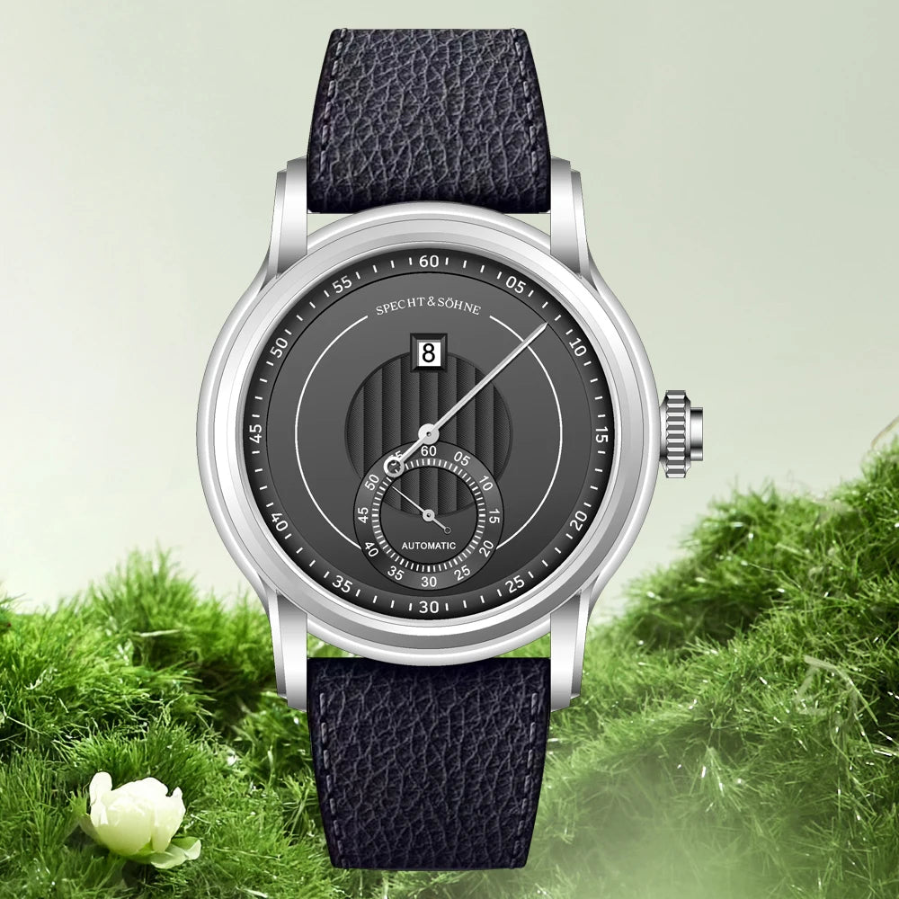 2026 New Luxury Specht & Söhne Jump Hour Watches Automatic Mechanical Watch For Men Sapphire Crystal Stainless Steel Wristwatch