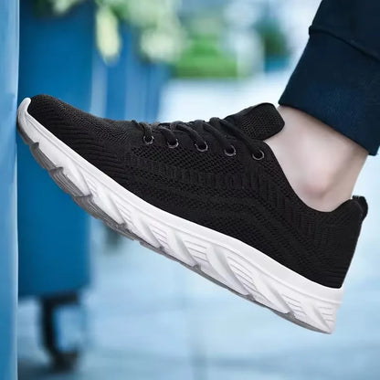 Pánské sportovní běžecké a joggingové boty, ležérní tenisky na ven, šněrovací, prodyšná síťovina, lehké tenisové a outdoorové vycházkové boty, velikosti 39-46