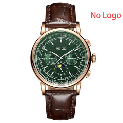 CORGEUT Automatic Mechanical Luxury Watches For Man Business Multification Date Day Month Year 316L Mechanical Men's Watches