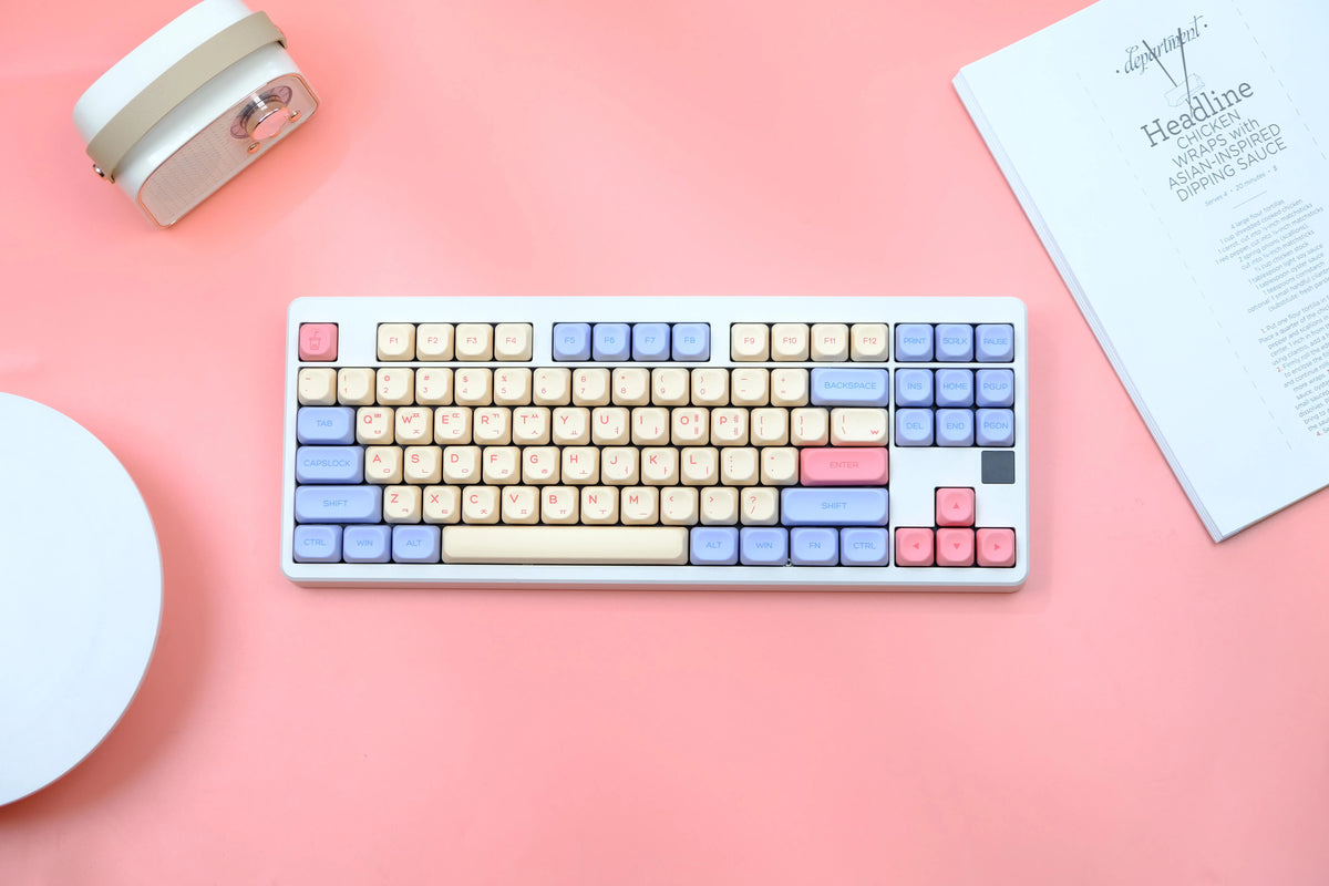 141 keys Marshmallow KOA Keycap PBT DYE Sublimation MOA Keycaps ISO 7U Japanese Korean Russian Key Caps For Mechanical Keyboard