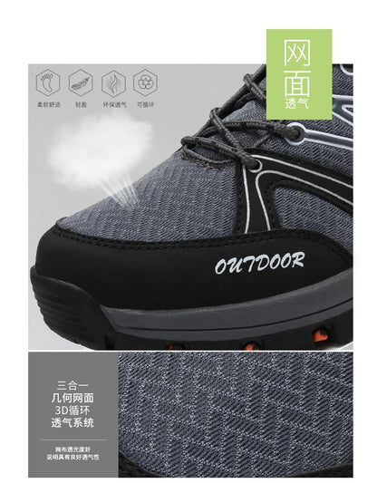 Brand Hiking Shoes Men Mesh Breathable Travel Shoe Outdoor Waterproof Hunting Fishing Shoes Mountain Off-Road Riding Sports Shoe