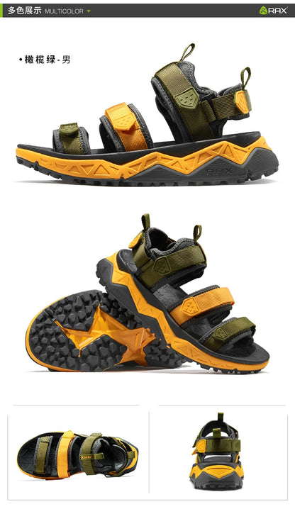 Rax Men's Hiking Shoes Breathable Lightweight Outdoor Sports Sandals Shoes Men Beach Sneakers Quick Drying Fishing Shoes Men 466