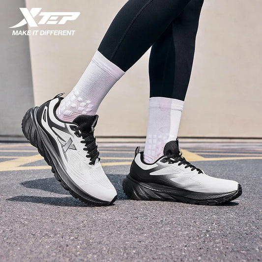 Xtep Men's Running Shoes Lightweight Breathable Shock Absorption Wear-Resistant Durable Cushioned Sneakers 875419110002