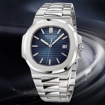 Specht&Sohne New Men's Watch Luxury Blue Sapphire Glass Japan Miyota 8215 Automatic Mechanical Stainless Steel Relogio Masculino
