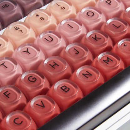 HOA Two-color Semi Matte Lipstick Keycap Kit with 130 Keycaps Compatible with 61/75/87/104/108 Mechanical Keyboards