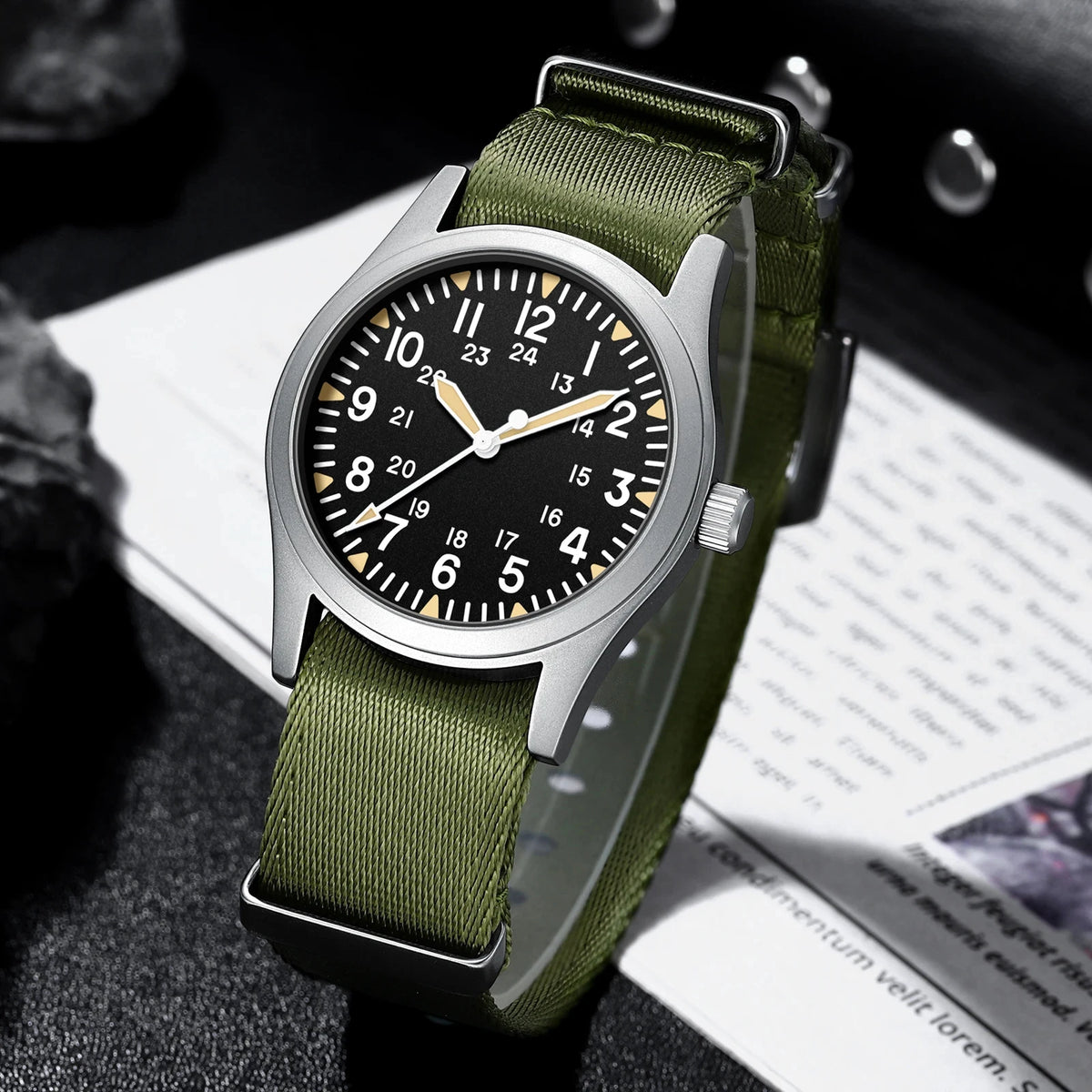 MILITREK 2026 New Military Retro Men'S VH31 Quartz Watch 37mm Sapphire Stainlesssteel 100m Waterproof C3 Luminous Reloj Hombre