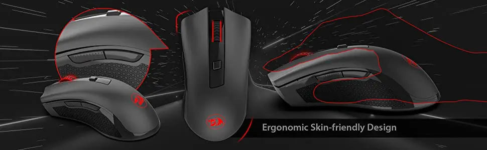 Redragon M652 Wireless Gaming Mouse, 2.4GHz Optical Wireless Mouse with USB Receiver, 5 Adjustable DPI Levels, Ergonomic Wireless Mouse for Gaming & Office