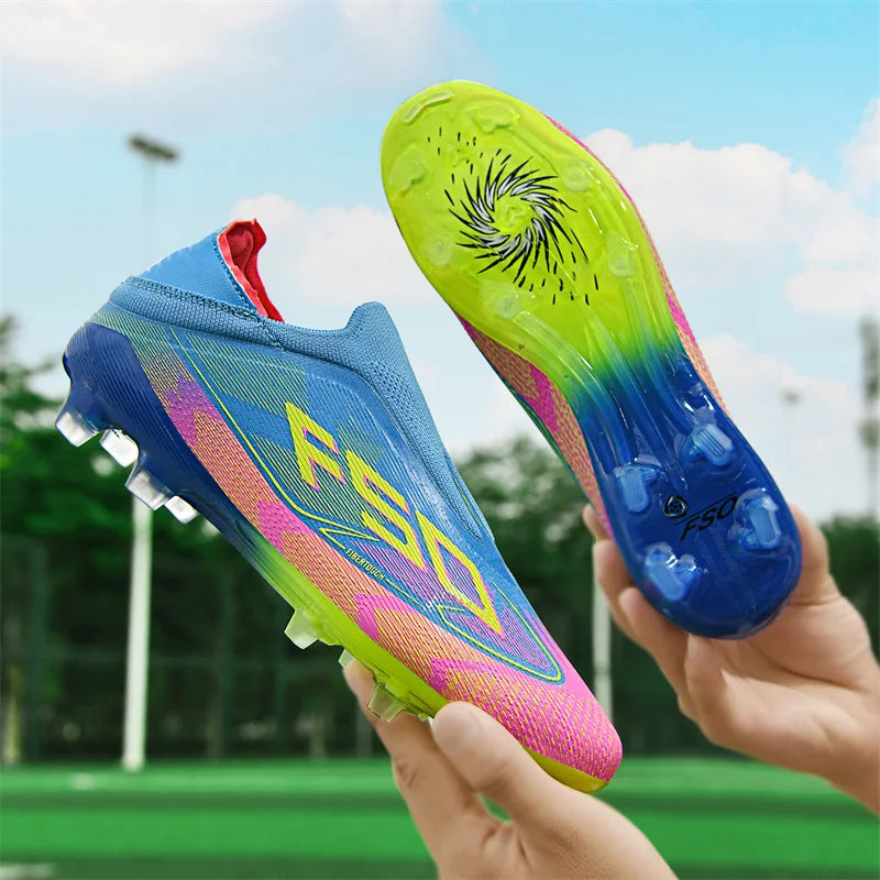 Nové pánské fotbalové boty na trávu pro dospělé, protiskluzové kopačky, ultralehké sportovní sálové boty, FG turf futsal, pohodlné