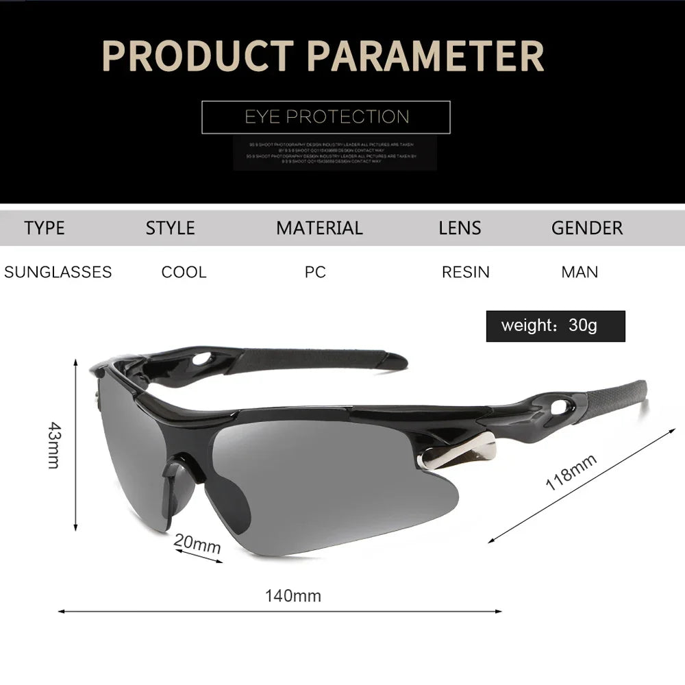 Sports Men Sunglasses Road Cycling Glasses Mountain Riding Protection Goggles Eyewear Mtb Bike Fishing Camping Outdoor Glasses