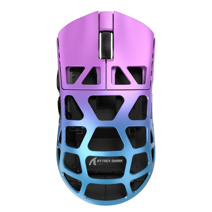 Mouse ATTACK SHARK R3 8KHz in lega di magnesio, sensore PixArt PAW3395, fino a 26000 DPI, 2.4G/BT/cablato, ultraleggero da 46g, per PC/Mac
