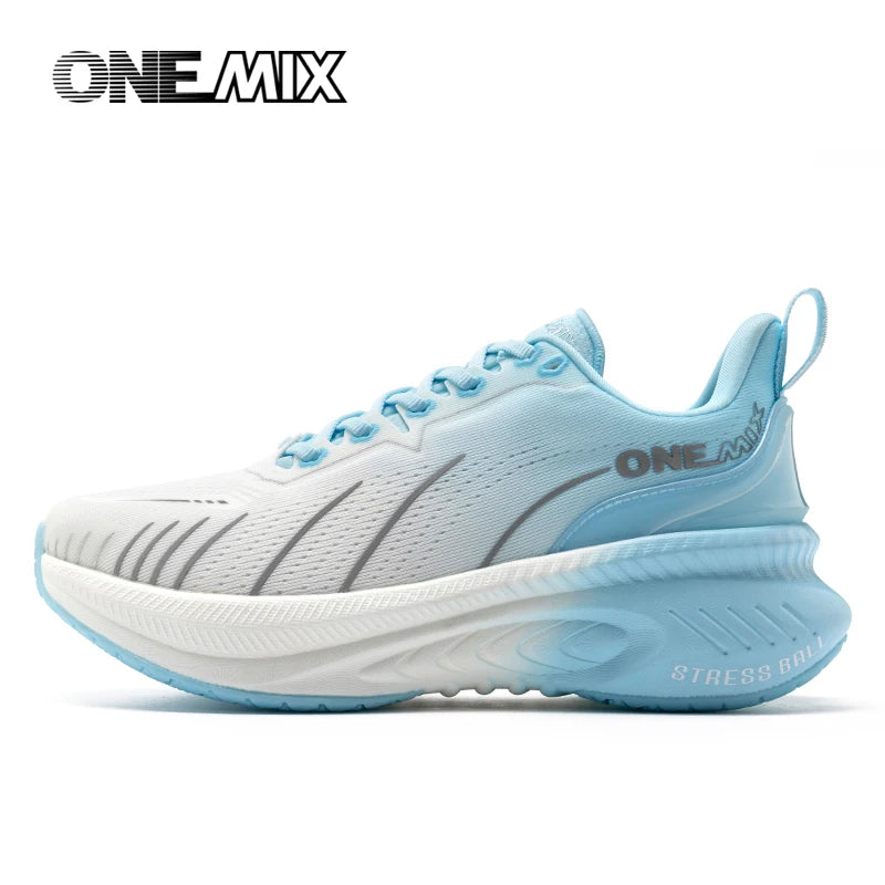 ONEMIX nové tlumicí běžecké boty pro muže, vhodné pro těžší běžce, šněrovací sportovní dámské neklouzavé outdoorové atletické pánské tenisky