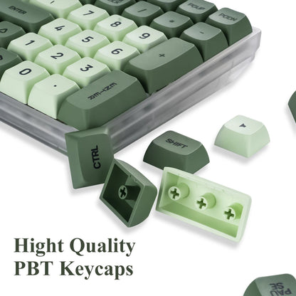125 Tasten XDA PBT Tastenkappen-Set Matcha Green für mechanische Tastaturen mit 61/64/68/75/87/98/104/108 Tasten für Cherry/Gateron/Otemu/Kailh