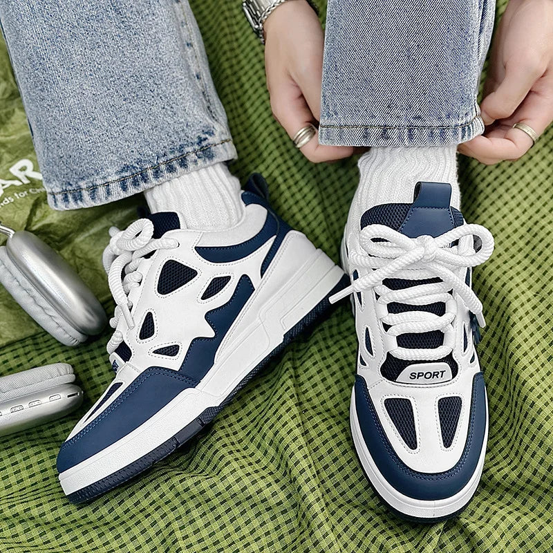 Fashion Mens Shoes Trend Street Skateboard Shoes Man Luxury Brand Training Sneakers Mesh Breathable Casual Shoes Tenis Masculino