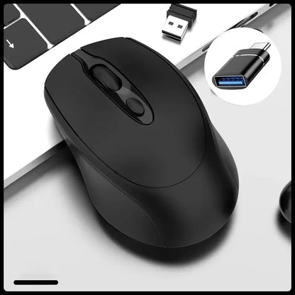 Mouse wireless compatibile Bluetooth 2.4G ricaricabile, mouse wireless per computer USB silenzioso da gaming per PC, laptop, Macbook e tablet