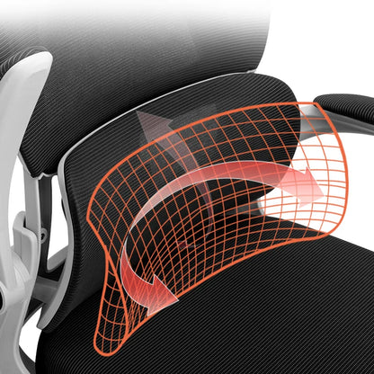 Ergonomic Home Office Chair with Back Support, Comfortable Desk Chair for Students, Rolling Study Chair with Armrests for Long Sitting