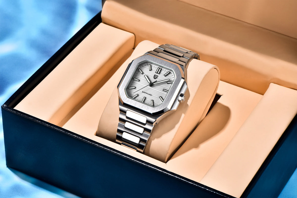 2026 New PAGANI DESIGN Square Quartz Luxury Watch For Men AR Sapphire Mirror Japan Movt Man watch Luminous 316L All Steel Watch