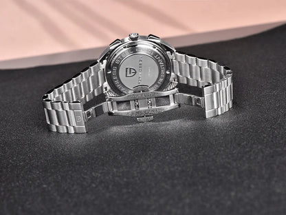 Pagani design2026fashion men's quartz watch top brand luxury sapphire VK63 men's chronograph all-steel diving relógios masculino