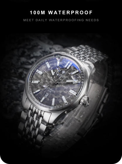 CADISEN 2026 Automatic Mechanical Men's Watch Blue Dial Business Casual 10ATM Waterproof Japan MIYOTA 8215 Movement Wristwatch