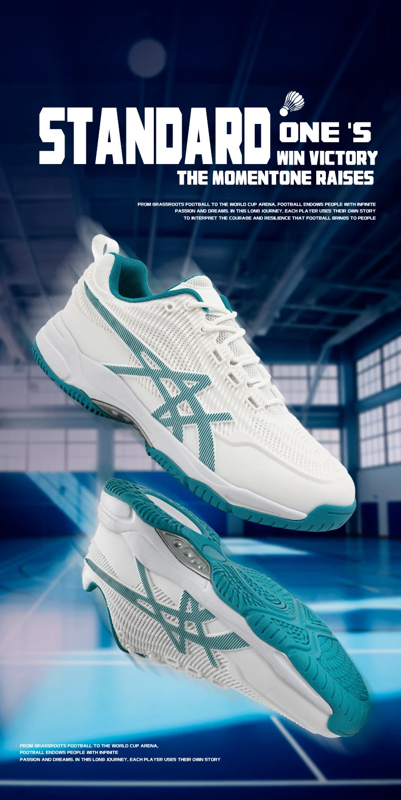 Men Women Badminton Shoes Table Tennis Shoes for Volleyball Handball Sports Sneakers Anti-Skid Mesh Breathable Field Training