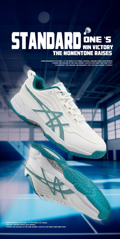 Men Women Badminton Shoes Table Tennis Shoes for Volleyball Handball Sports Sneakers Anti-Skid Mesh Breathable Field Training