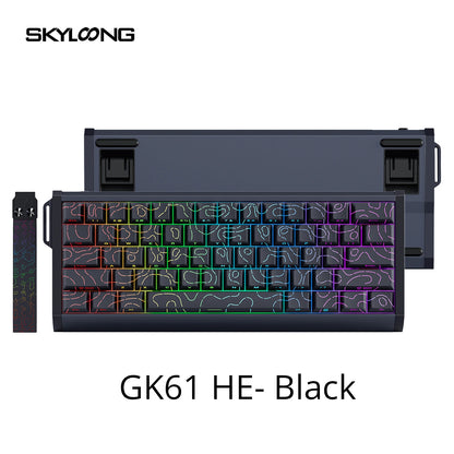 SKYLOONG GK61/GK68 HE Magnetic Keyboard Aluminum Case 8000hz RT0.01mm Rapid Trigger PBT Keycap RGB Backlit Wired Gaming Keyboard