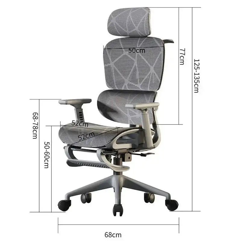 Ergonomic Office Chair with Adjustable Back Support, Mesh Computer Gaming Chair, Lumbar Support Office Chair, Swivel Rolling Desk Chair for Home & Office