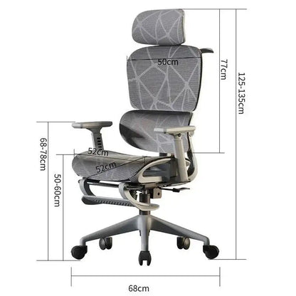 Ergonomic Office Chair with Adjustable Back Support, Mesh Computer Gaming Chair, Lumbar Support Office Chair, Swivel Rolling Desk Chair for Home & Office