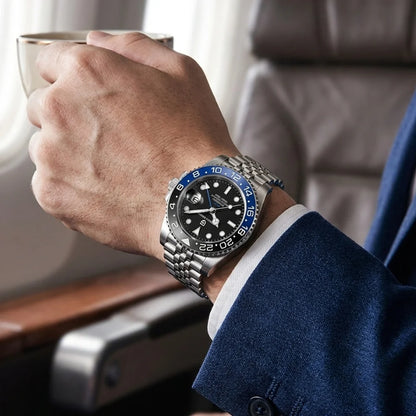 PAGANI DESIGN Men Automatic Watches Sapphire Glass 40mm Ceramic GMT Mechanical Wristwatch Top Brand Sports Waterproof Men Watch