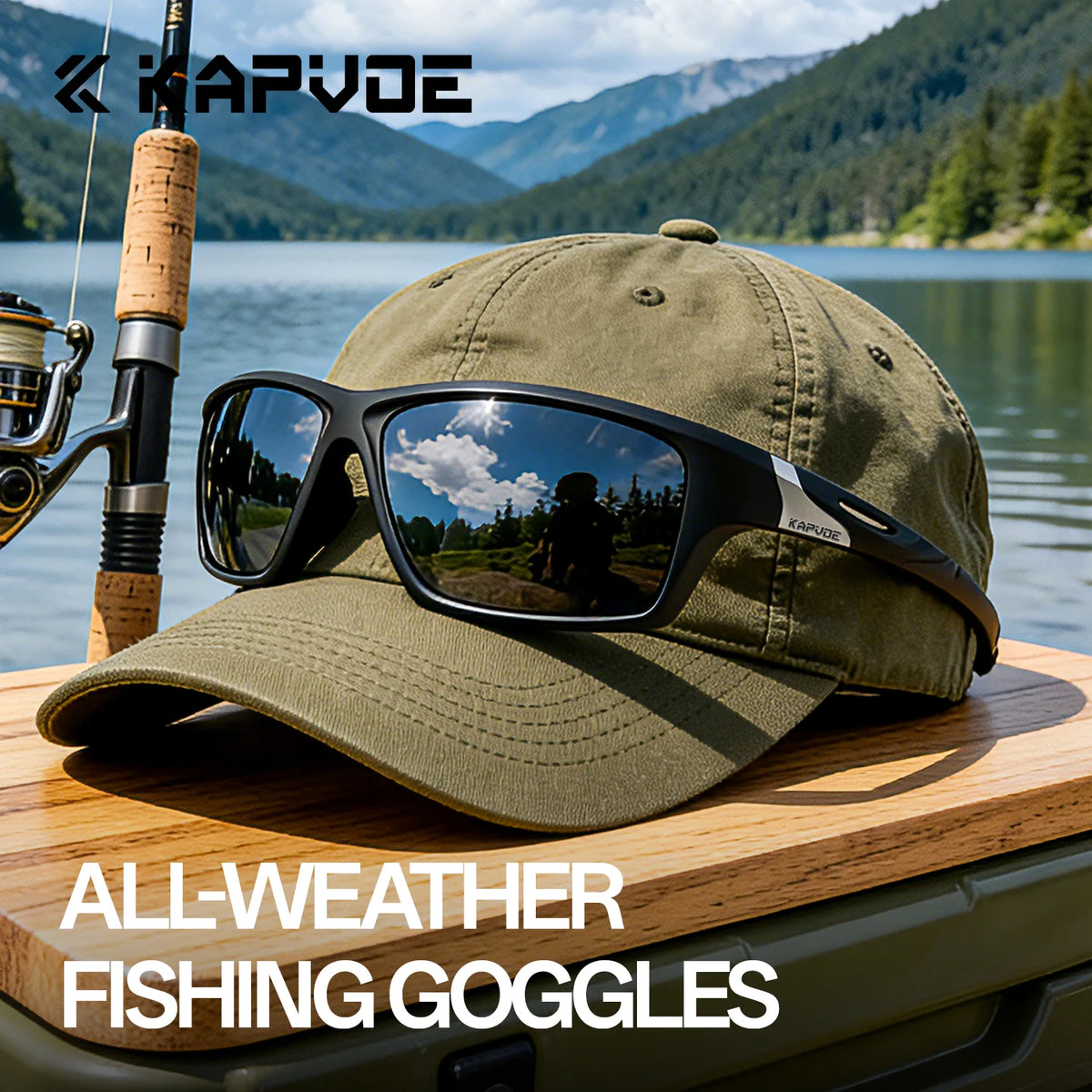 KAPVOE Outdoor Polarized Fishing Sunglasses Beach Ocean Sea Fishing Cycling UV400 MTB Sunglasses Bicycle Sports Hiking Eyewear