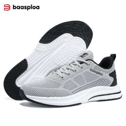 Baasploa Men Running Sneakers Brand Casual Lightweight Designer Mesh Jogging Shoes Male Breathable Lace-Up Sports Walking Shoes
