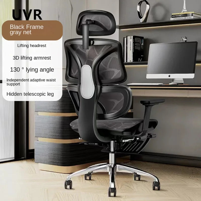UVR Ergonomic Gaming Chair Office Chair with Reclining Backrest, Adjustable Lift Swivel Computer Gaming Chair with Armrests and Mesh Design
