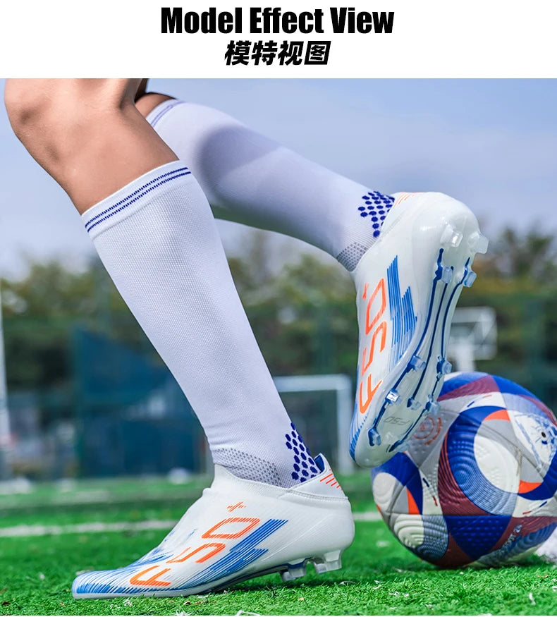 New Men's Soccer Shoes Grass Football Boots Ultralight Sport Comfortable Indoor Cleats Non Slip Fg Turf Futsal Adult Non-Slip