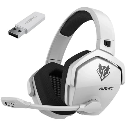 NUBWO G06 Pro Wireless Gaming Headset with Charging Station, Bluetooth 5.3 Gaming Headphones for PS5, PS4 & PC, ENC Microphone, 120-Hour Battery Life